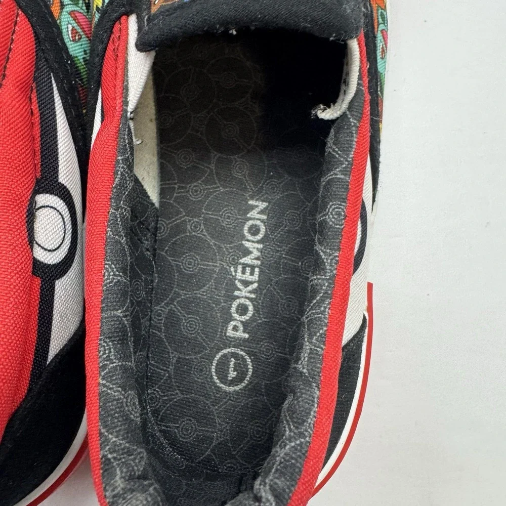 Pokemon PIKACHU Slip-On Canvas Ground Up Sneaker Shoes‎ Unisex Youth Size 1